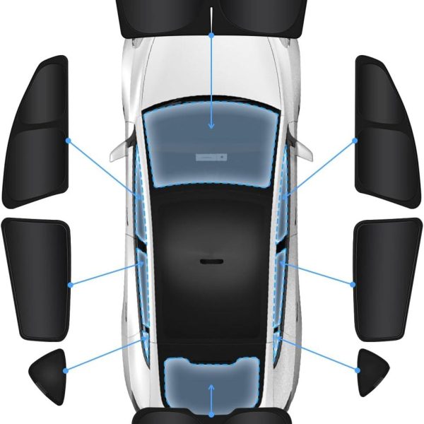 Privacy Curtains & Full Windows Sunshade For Model Y