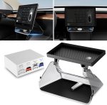 2in1 Magnetic Center Console Screen Storage Tray For Model 3(2021-2023)/Model Y(2022-2024)