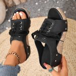 Women's Retro Summer Sandals –Comfortable Wedge Summer Slippers - Image 2