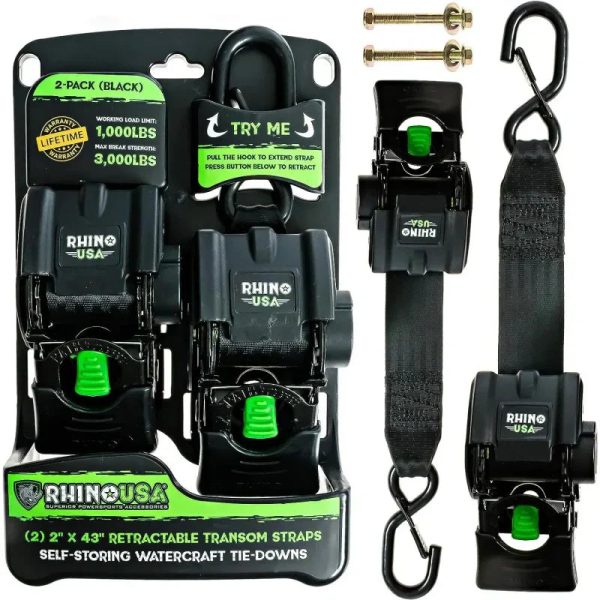 Retractable Boat Trailer Tie Down Straps 2PK | Buy X Get X FREE