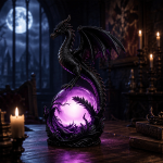 🔮🐉Gothic Dragon LED Crystal Ball Lamp for Dark Aesthetic Decor - Image 4