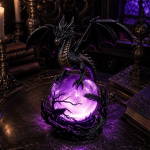 🔮🐉Gothic Dragon LED Crystal Ball Lamp for Dark Aesthetic Decor - Image 2