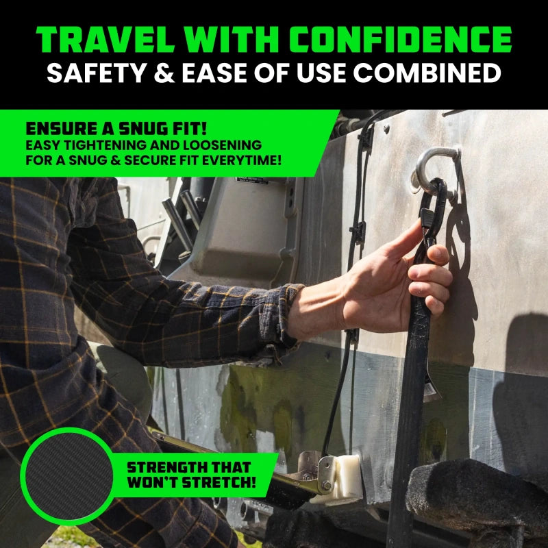 Rhino USA boat trailer straps in use
