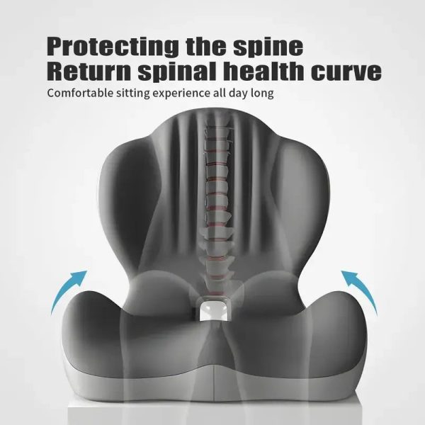 🪑 Ergonomic Seat Cushion — Memory foam. Lumbar support. Back pain relief. Sit better.