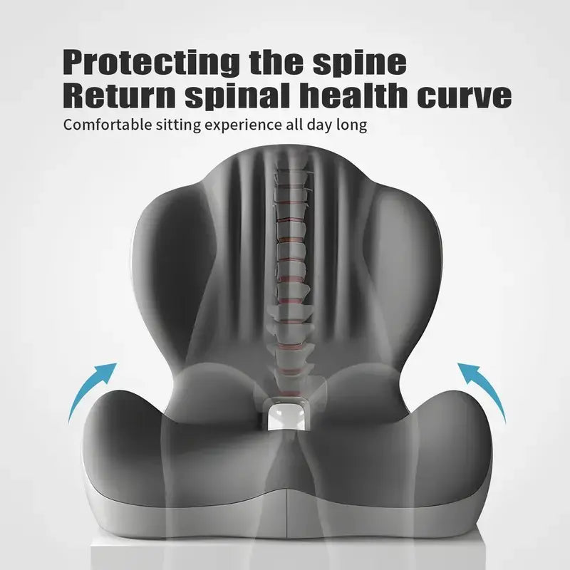 af17c8d0009a272ae4116106d0fdd632.jpeg ๐ช Ergonomic Seat Cushion โ Memory foam. Lumbar support. Back pain relief. Sit better. - Image 1